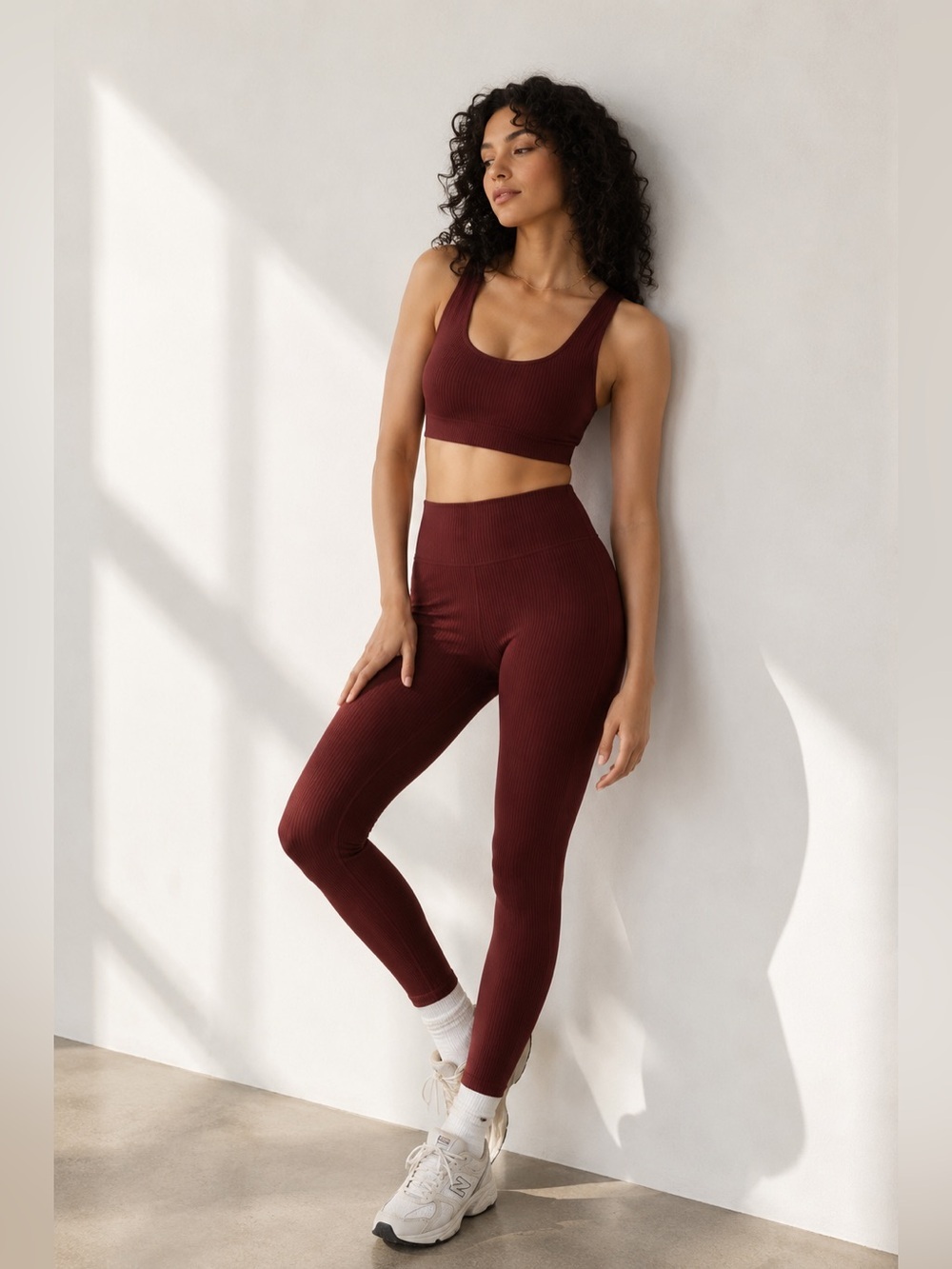 Everlane Perform Bra Burgundy NWT Low Impact Sports Bra